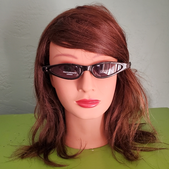 Retro 50s black slim sunglasses - Picture 3 of 4